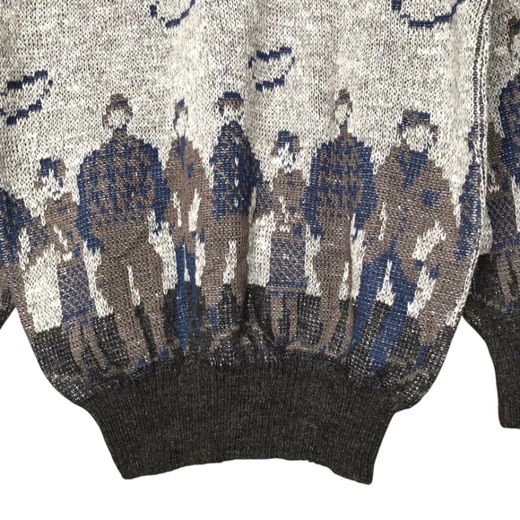 Harry Rosen Vintage Golf Sweater Wool Alpaca Blend Knit Crew Neck Men's Medium - Picture 10 of 11